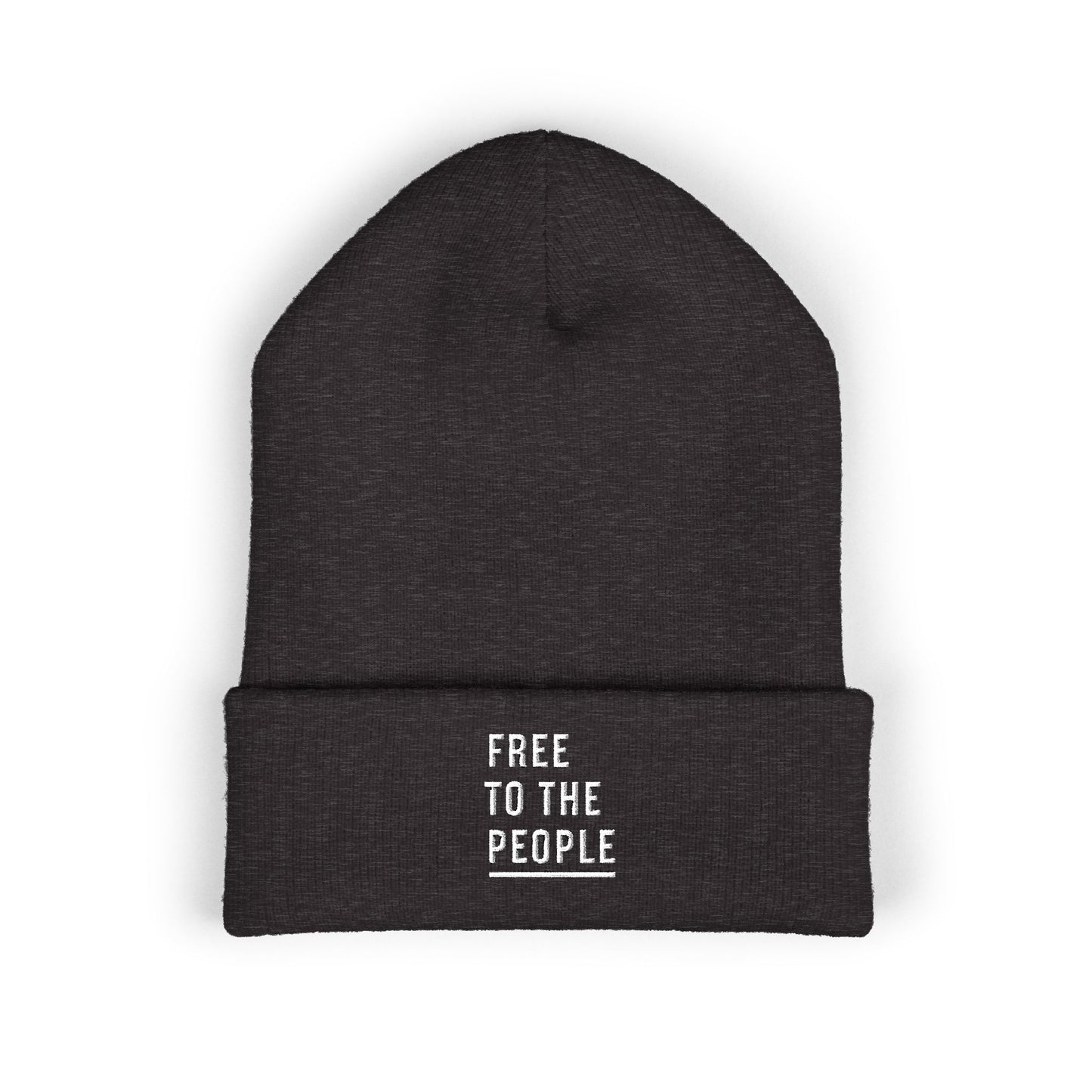 Free to the People stacked logo Embroidered Beanie