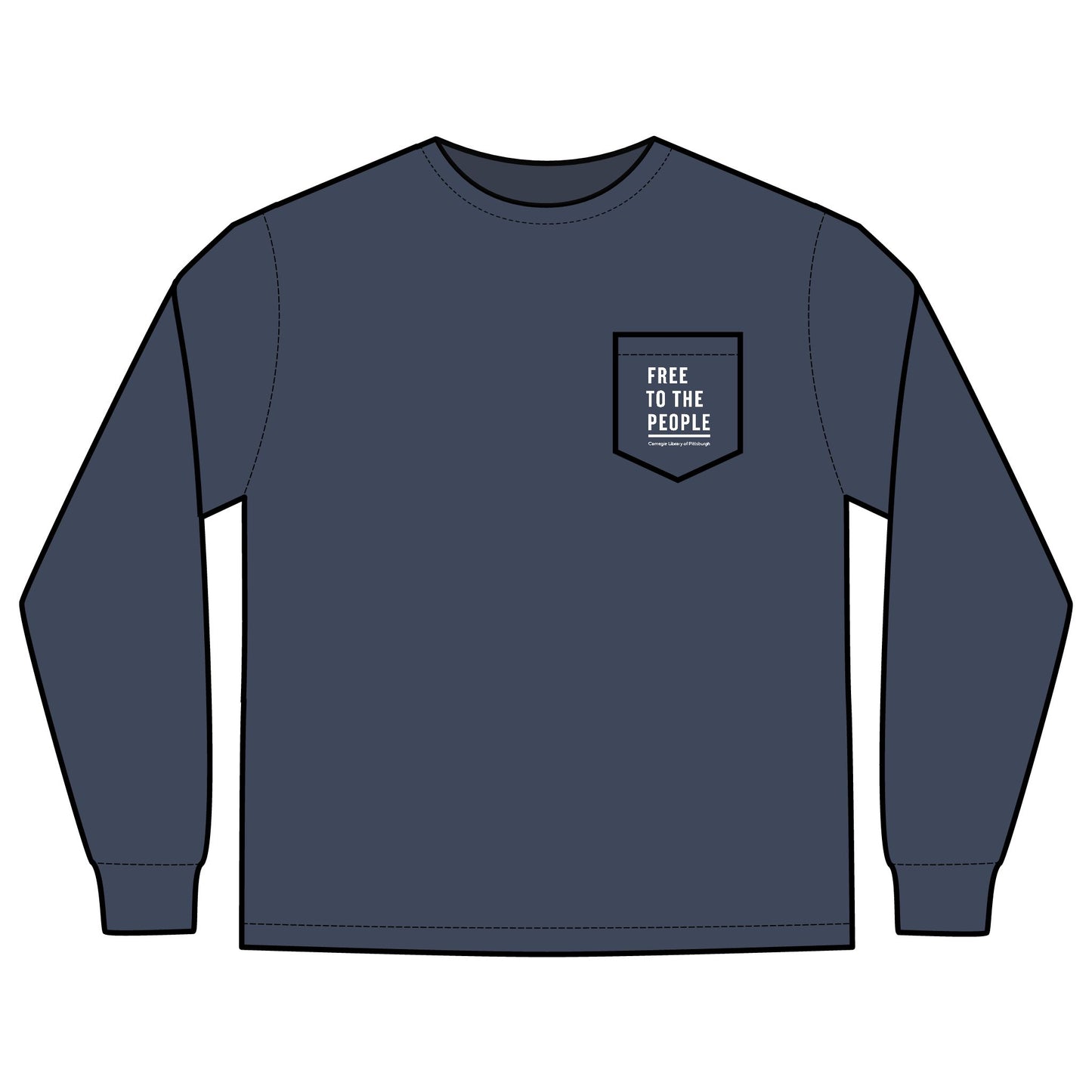 Free to the People Long Sleeve Pocket T-Shirt