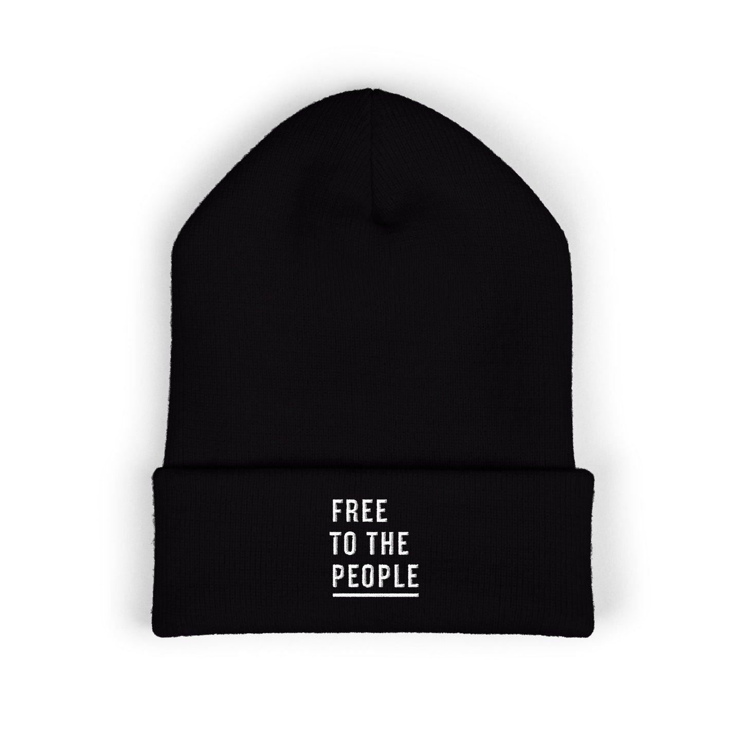 Free to the People stacked logo Embroidered Beanie