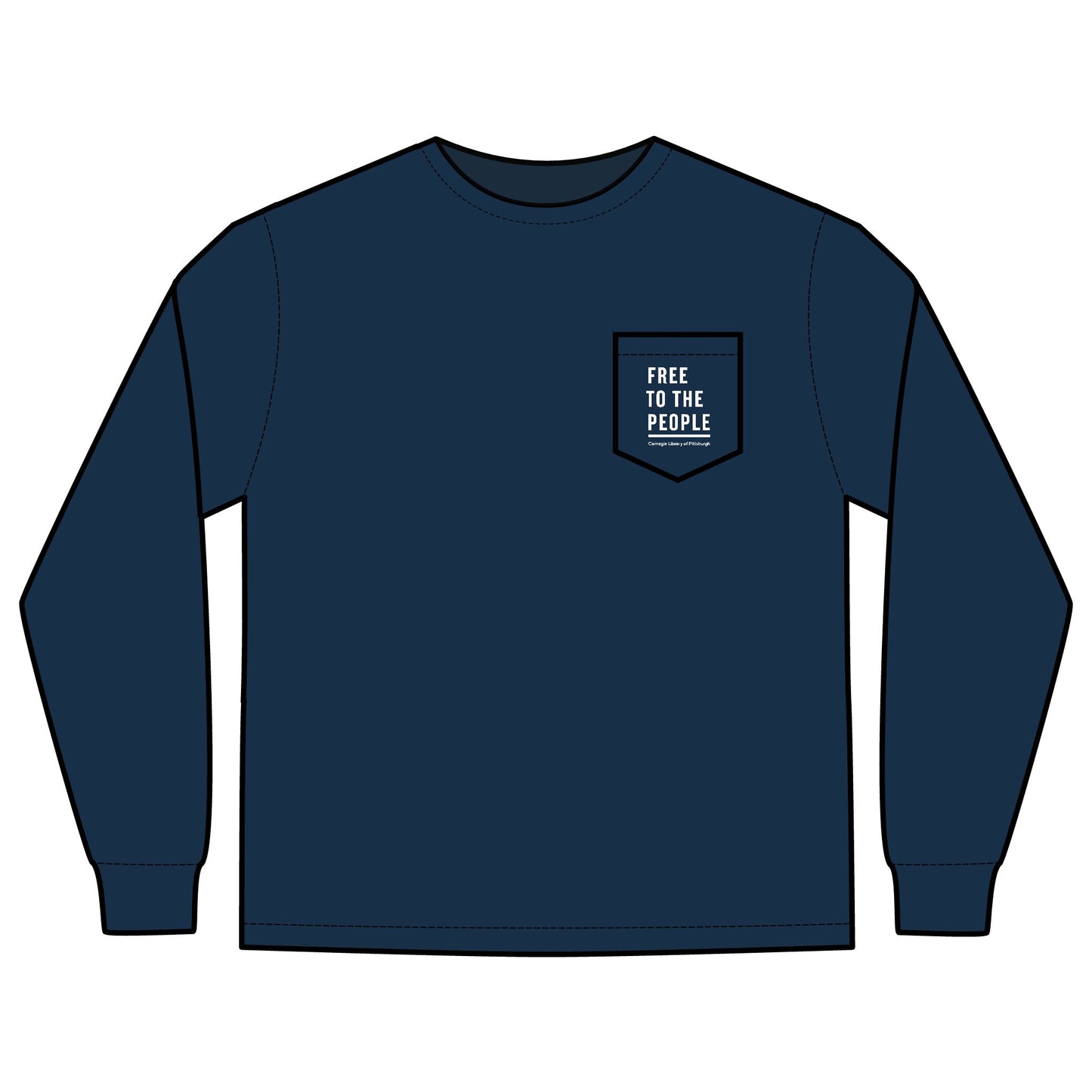 Free to the People Long Sleeve Pocket T-Shirt