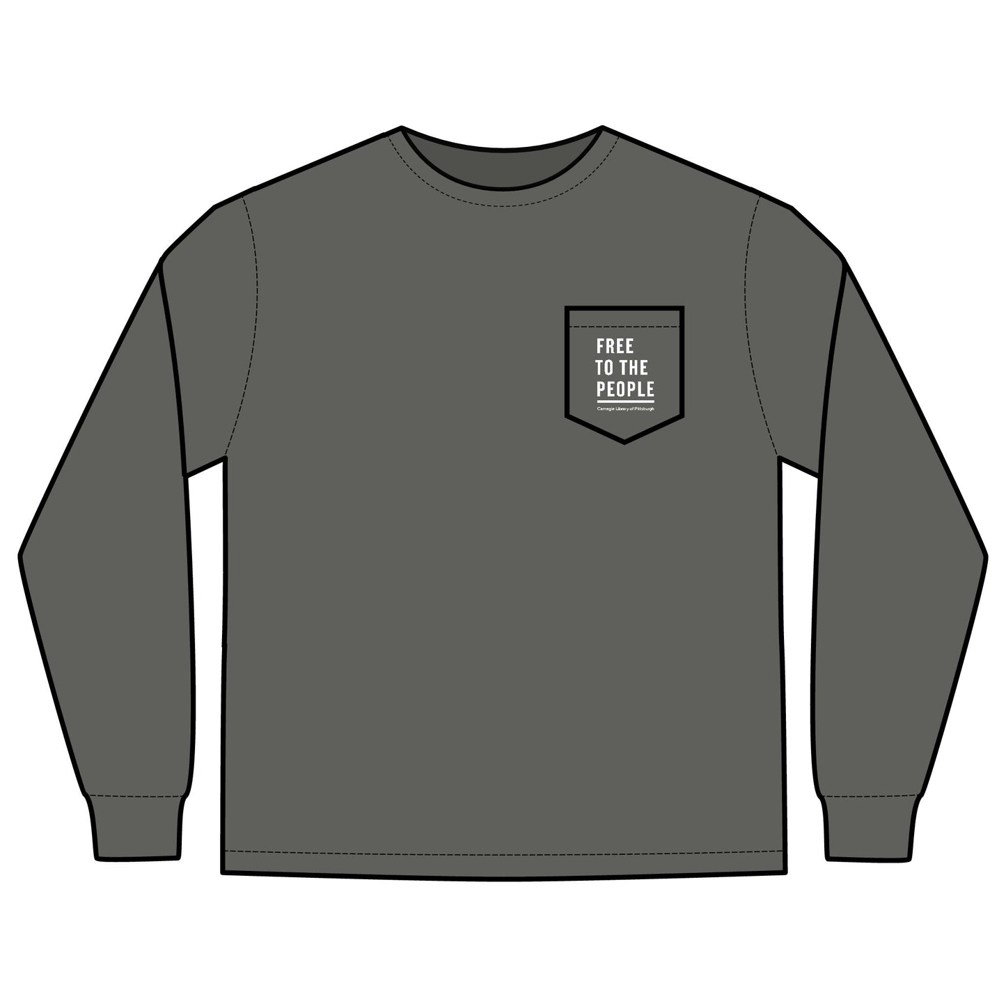 Free to the People Long Sleeve Pocket T-Shirt