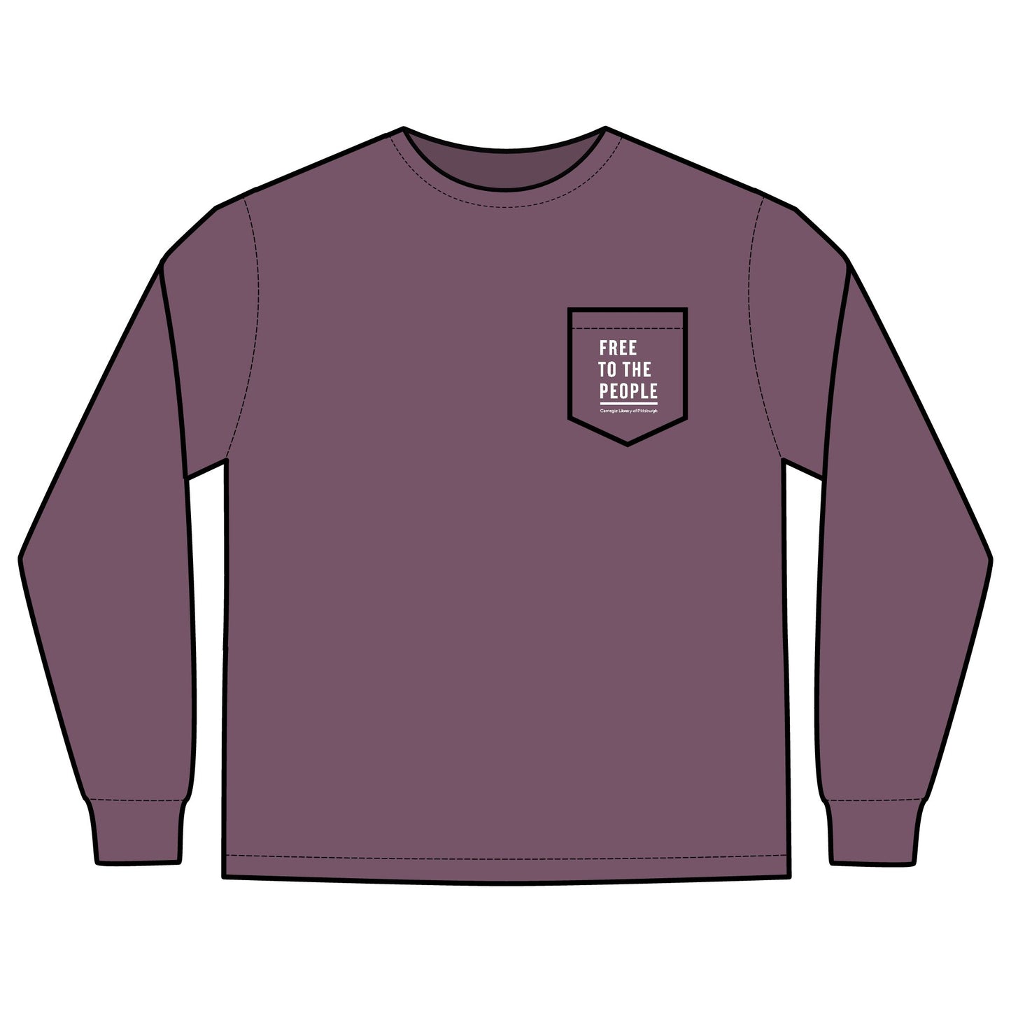 Free to the People Long Sleeve Pocket T-Shirt